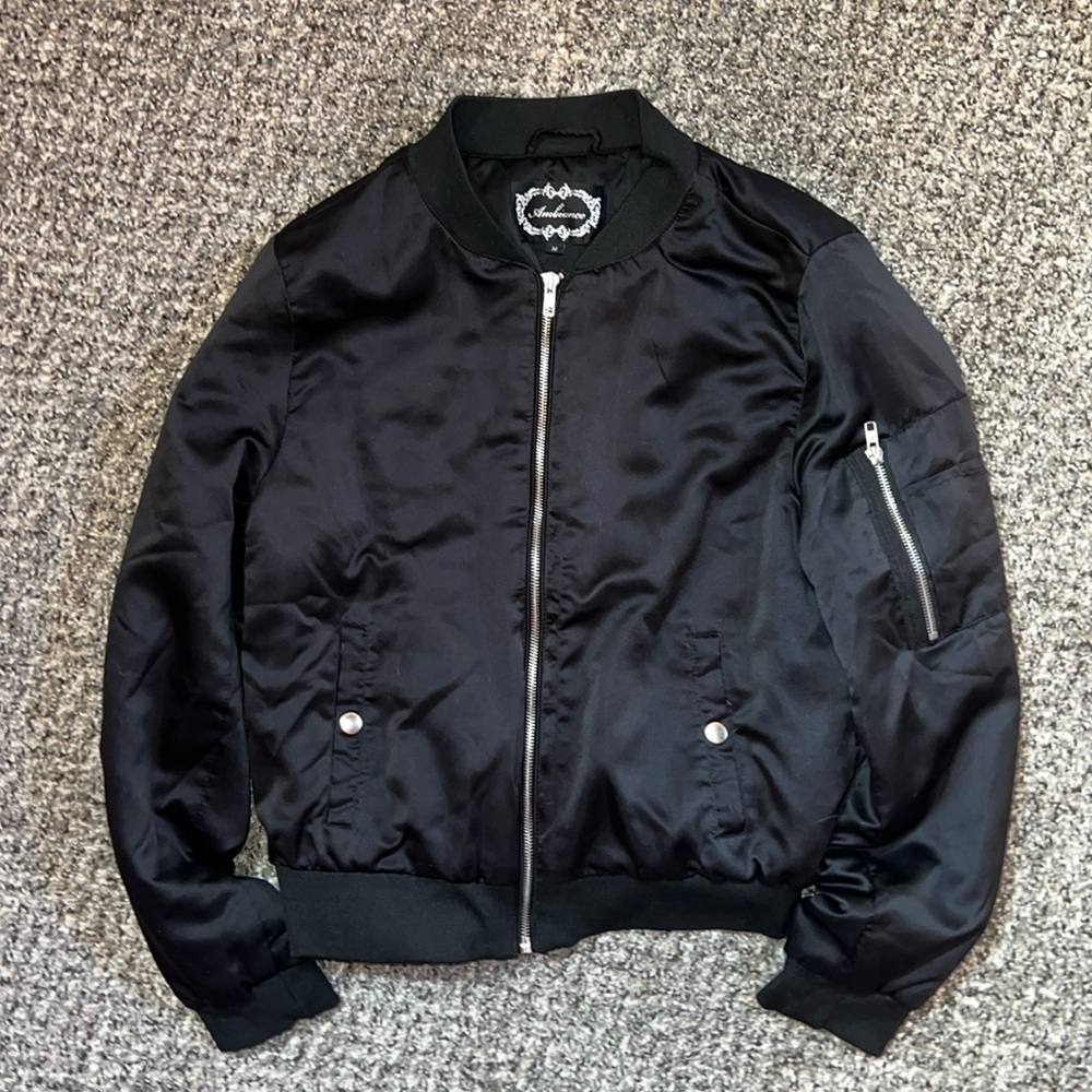 Ambiance Black Bomber Jacket